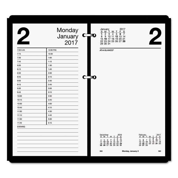 Picture of Large Desk Calendar Refill, 4 1/2 x 8, White