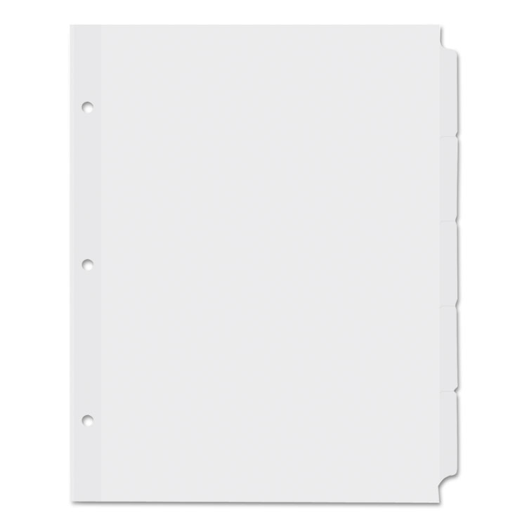 Picture of Economy Tab Dividers, 5-Tab, Letter, White, 36 Sets/Box