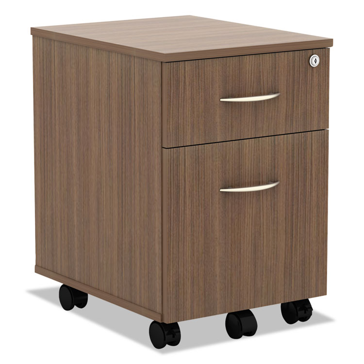 Picture of Alera Valencia Series Mobile Box/file Pedestal, 15 7/8 X 19 1/8 X 22 7/8, Walnut