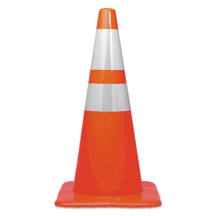 Picture of Traffic Cone, 28h X 14w X 14d, Orange/silver