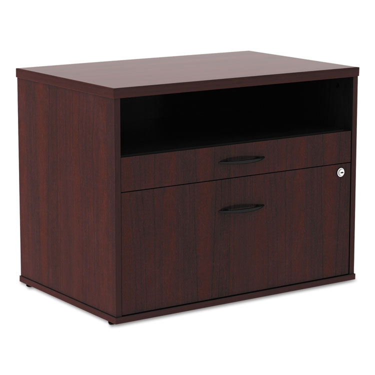 Picture of Alera Open Office Series Low File Cab Cred, 29 1/2 X 19 1/8 X 22 7/8, Mahogany