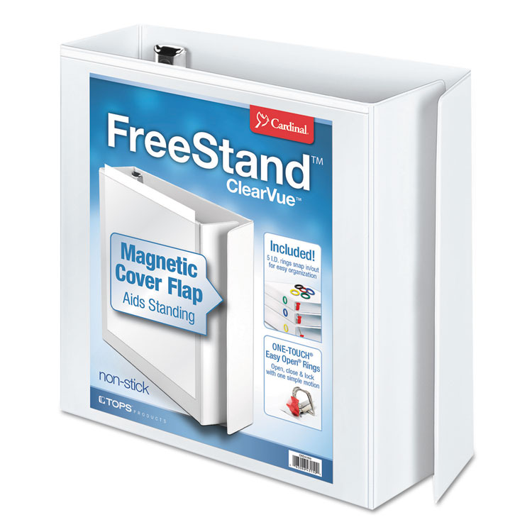 Picture of FreeStand Easy Open Locking Slant-D Ring Binder, 3" Cap, 11 x 8 1/2, White
