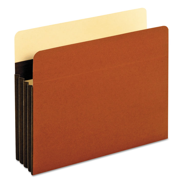 Picture of Heavy-Duty File Pockets, Straight Cut, 1 Pocket, Letter, Redrope