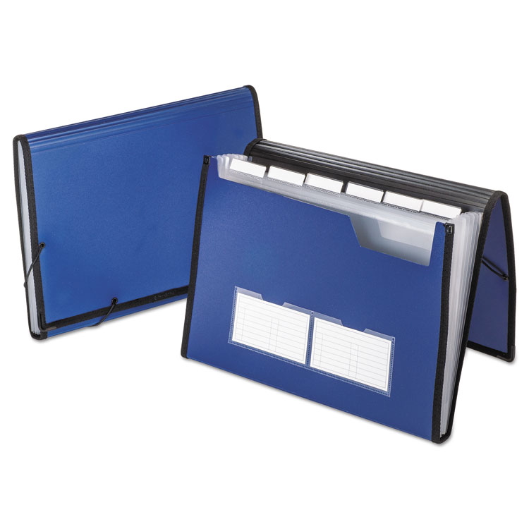 Picture of Professional Expanding Document Organizer, Letter, 7 Pockets, Blue