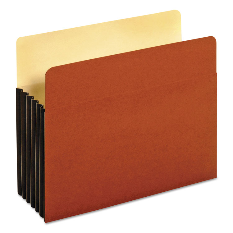 Picture of File Pocket With Tyvek, Top Tab, Straight Cut, 1 Pocket, Letter, Brown