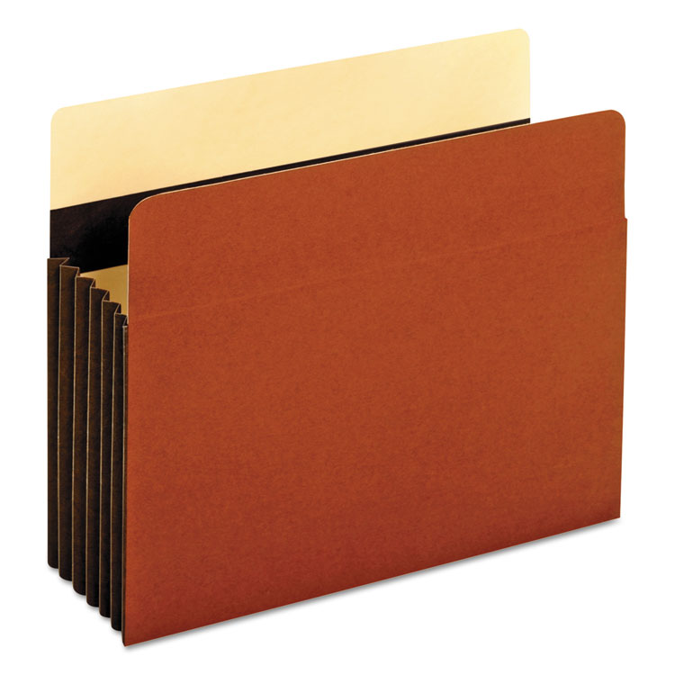 Picture of Heavy-Duty File Pockets, Straight Cut, 1 Pocket, Letter, Redrope