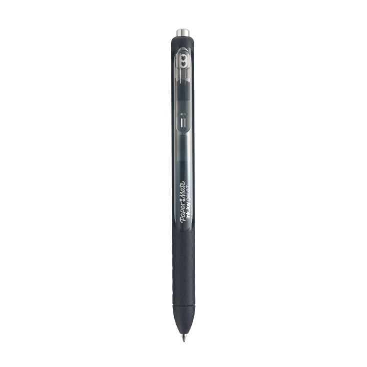 Bic RGLCG11BK Gel-ocity Quick Dry Black Ink with Black Barrel 0.7mm  Retractable Gel Pen - 12/Pack