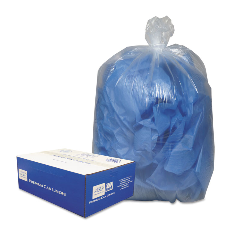 Picture of Clear Low-Density Can Liners, 7-10gal, .6mil, 24 x 23, Clear, 500/Carton
