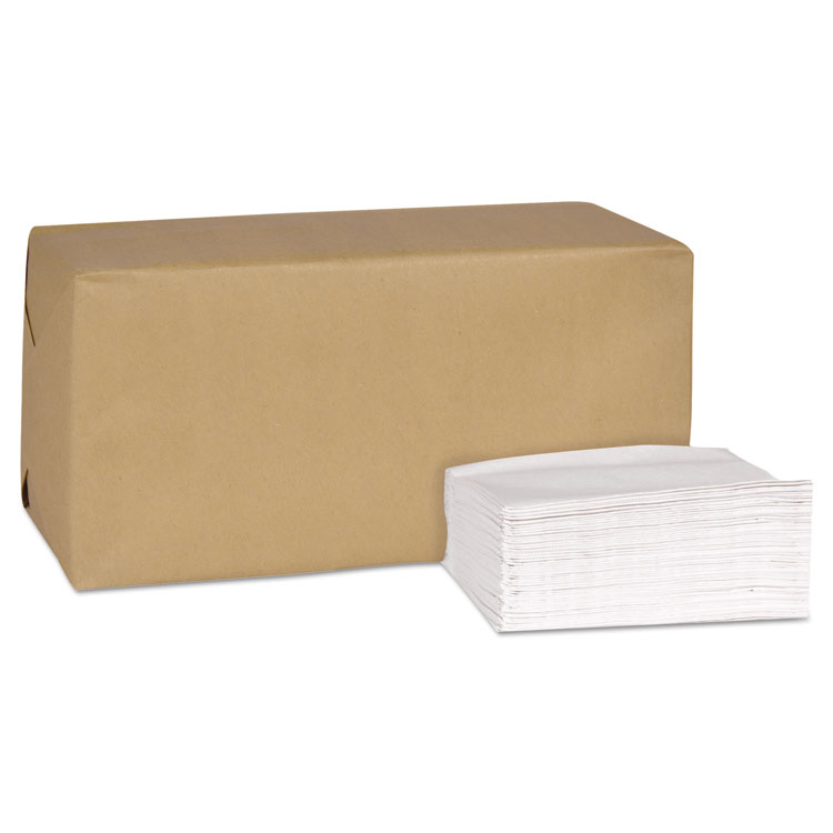Picture of Universal Masterfold Dispenser Napkins, 1-Ply, 13x 12, Bag-Pack, White, 6000/ct