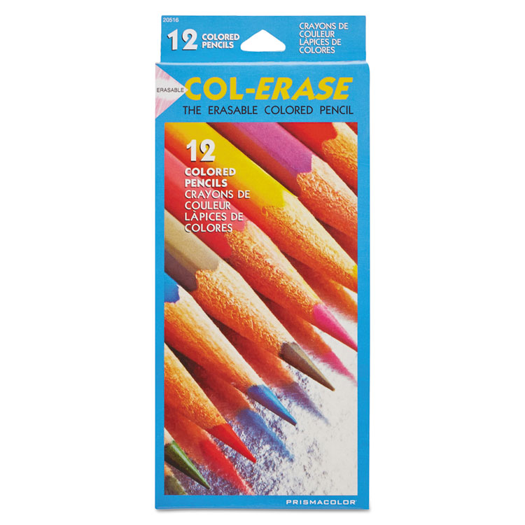 Picture of Col-Erase Pencil w/Eraser, 12 Assorted Colors/Set