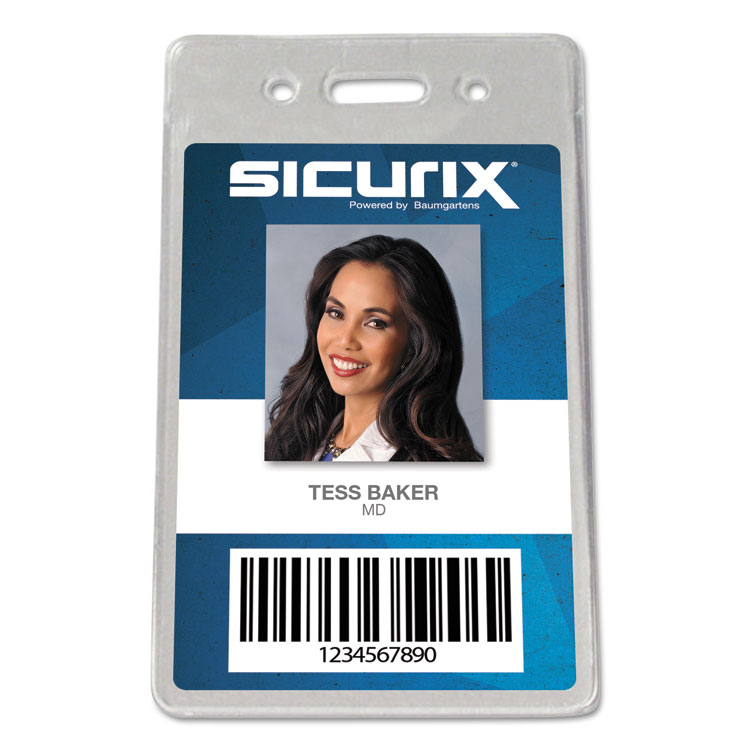 Picture of Sicurix Proximity Badge Holder, Vertical, 2 1/2w X 4 1/2h, Clear, 50/pack