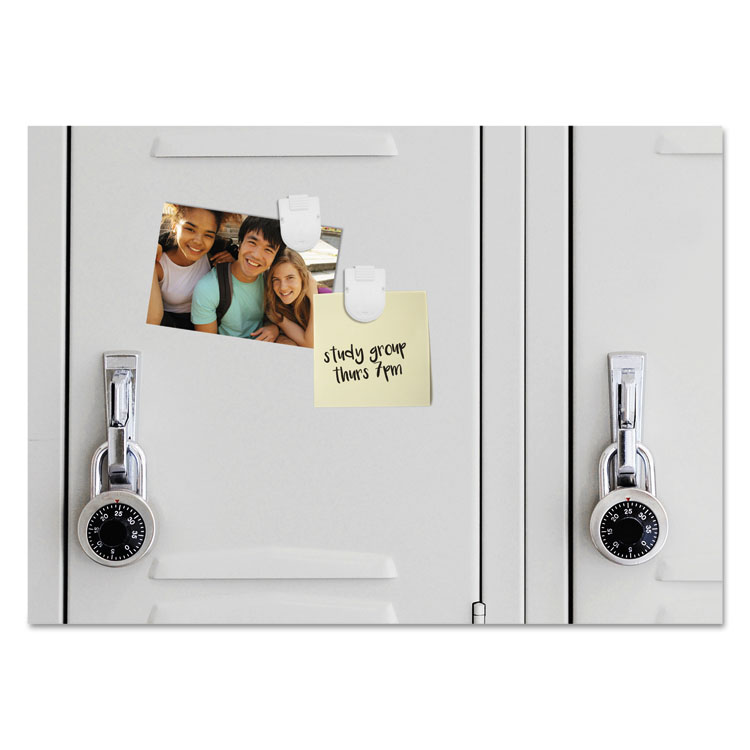 Picture of Magnetic/adhesive Clips, 1" X 1.38", White, 20/box