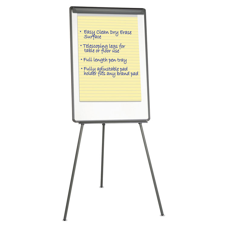 Picture of Lightweight Tripod Style Dry Erase Easel, 29 x 41, White/Black