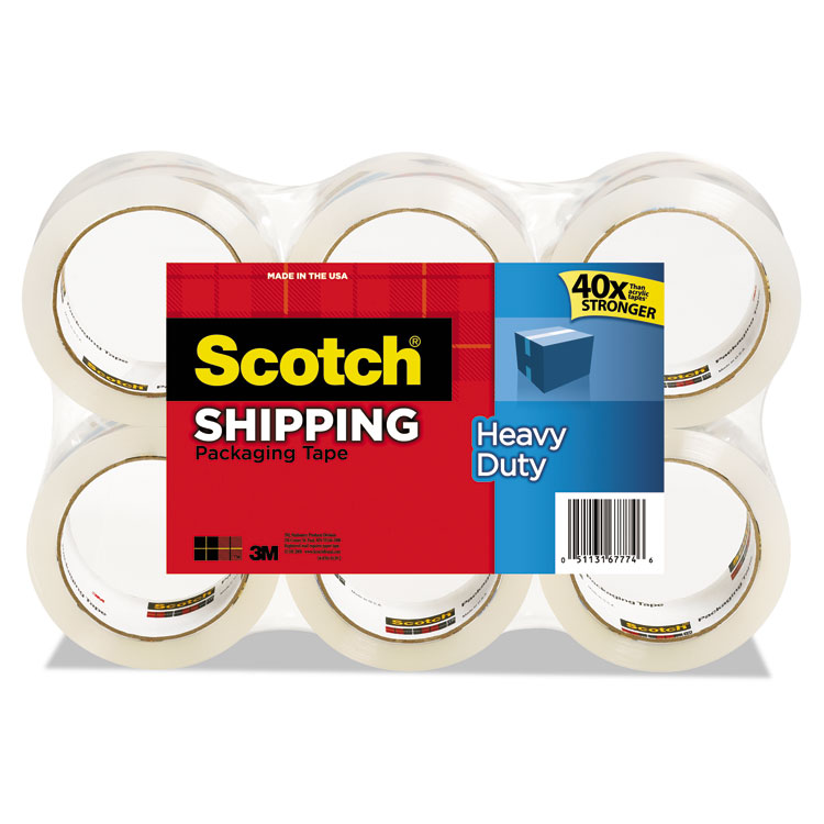 Picture of 3850 Heavy-Duty Tape Refills, 1.88" x 54.6yds, 3" Core, Clear, 6/Pack