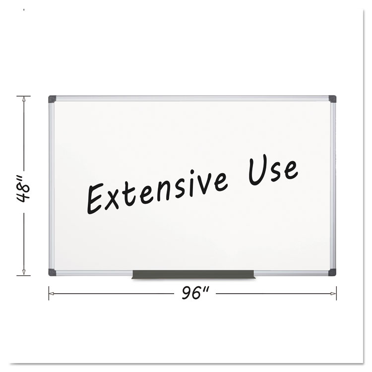 Picture of Porcelain Value Dry Erase Board, 48 x 96, White, Aluminum Frame