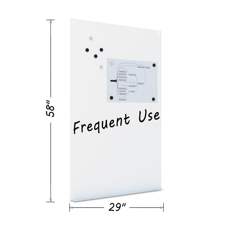 Picture of Magnetic Dry Erase Tile Board, 38 1/2 x 58, White Surface