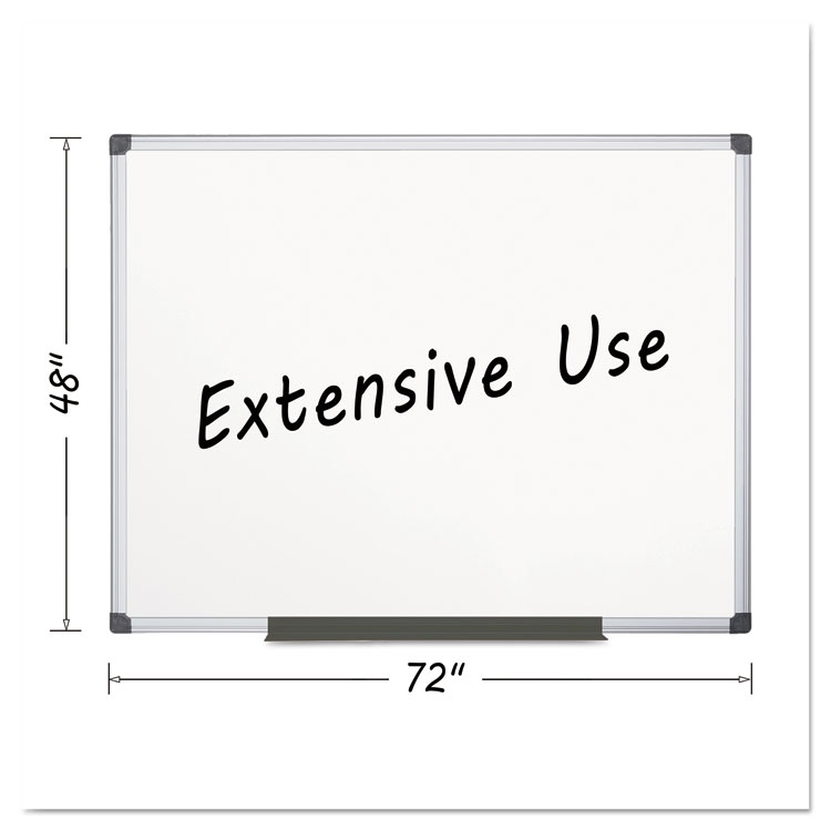 Picture of Porcelain Value Dry Erase Board, 48 x 72, White, Aluminum Frame