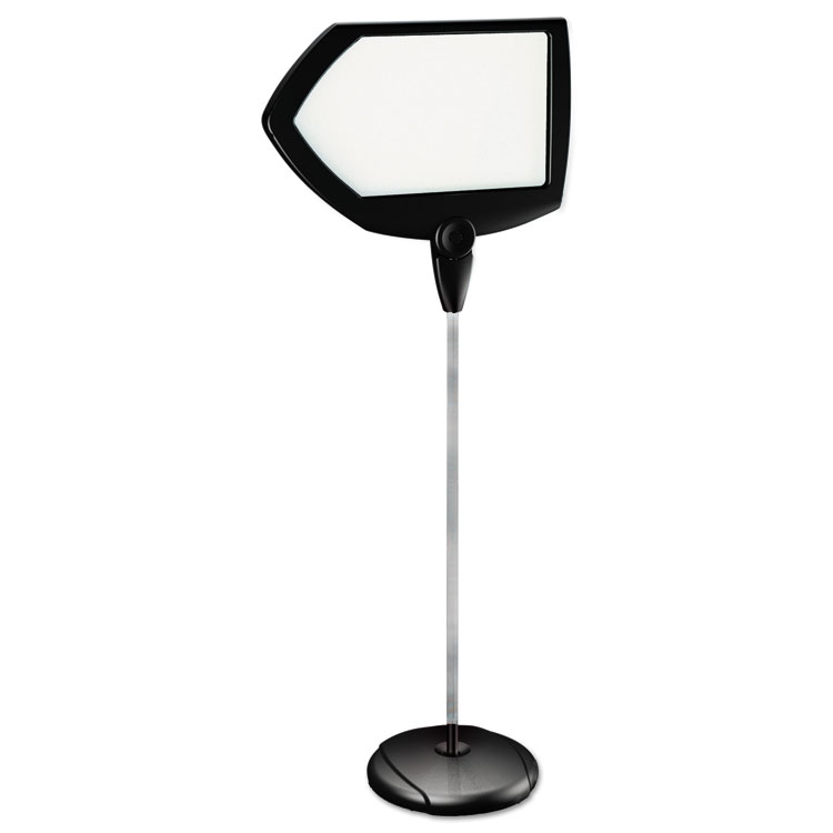 Picture of Floor Stand Sign Holder, Arrow, 25x17 sign, 63" High, Black Frame