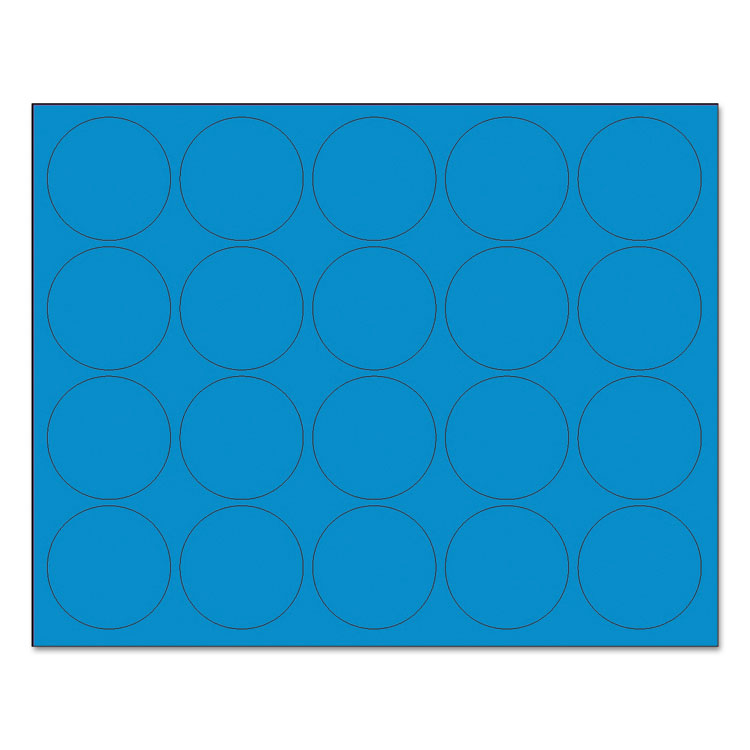 Picture of Interchangeable Magnetic Characters, Circles, Blue, 3/4" Dia., 20/Pack