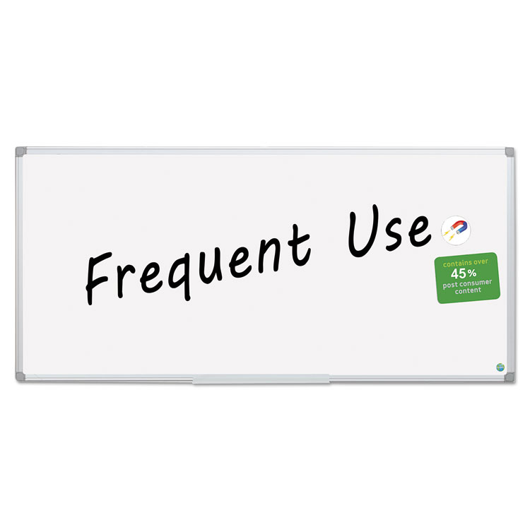 Picture of Earth Gold Ultra Magnetic Dry Erase Boards, 48 x 96, White, Aluminum Frame