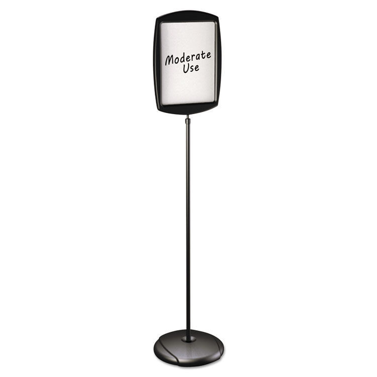 Picture of Floor Stand Sign Holder, Rectangle, 15x11 sign, 66"H, Black Frame