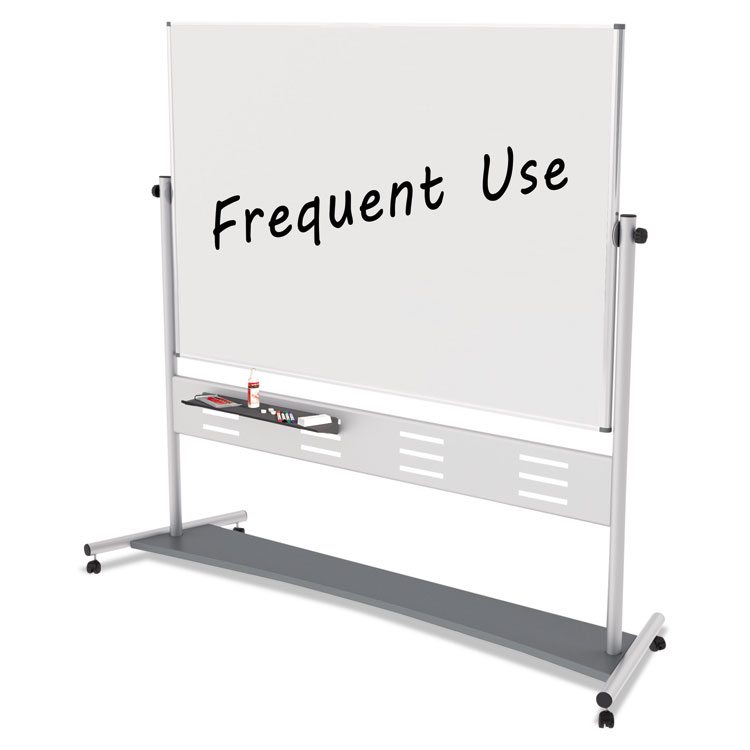 Picture of Magnetic Reversible Mobile Easel, 70 4/5w x 47 1/5h, 80"h, White/Silver