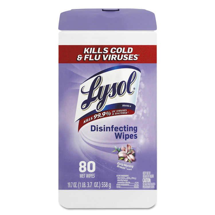 Picture of Disinfecting Wipes, Early Morning Breeze, 7 x 8, 80/Canister, 6 Canister/CT