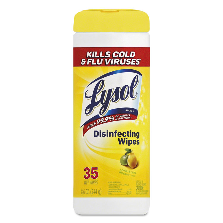 Picture of Disinfecting Wipes, Lemon and Lime Blossom, 7 x 8, 35/Canister
