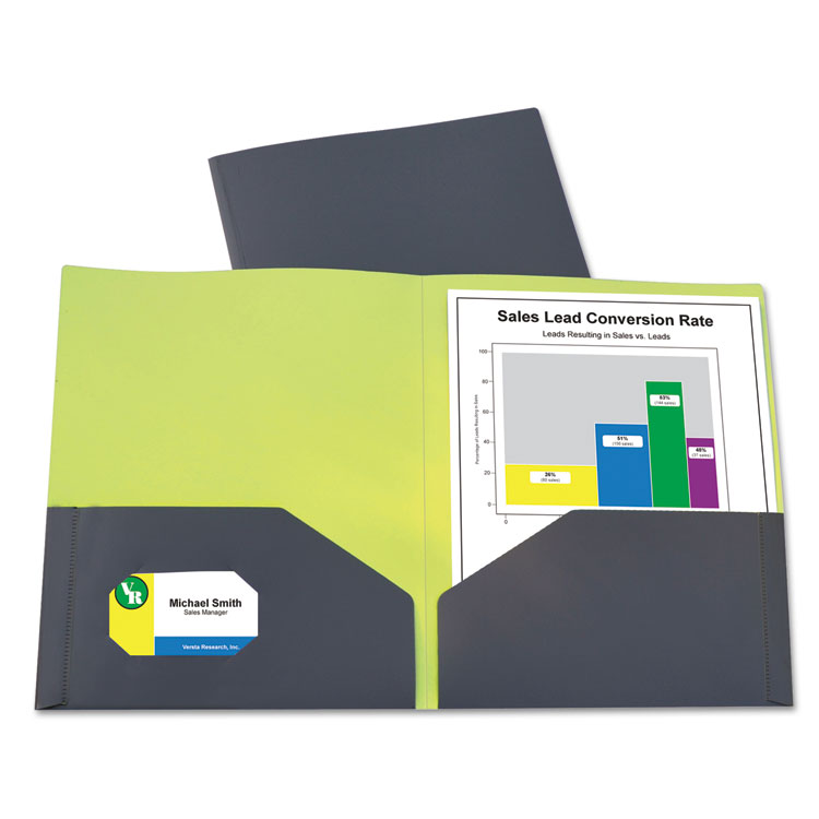 Picture of Three Inch Expansion Folder, Two Fasteners, End Tab, Letter, Gray Green, 25/Box
