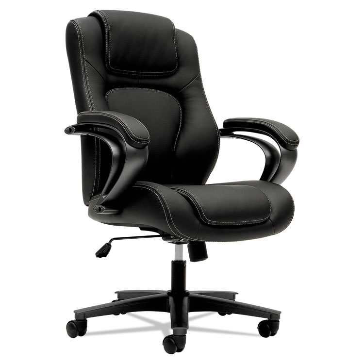 Picture of HVL402 SERIES EXECUTIVE HIGH-BACK CHAIR, BLACK VINYL