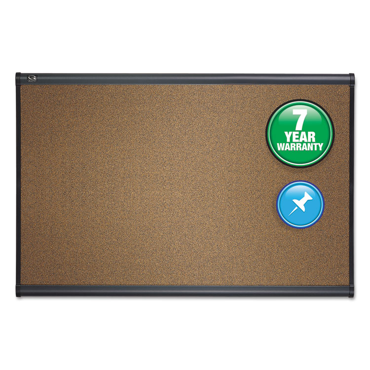 Picture of Prestige Bulletin Board, Brown Graphite-Blend Surface, 36 x 24, Aluminum Frame