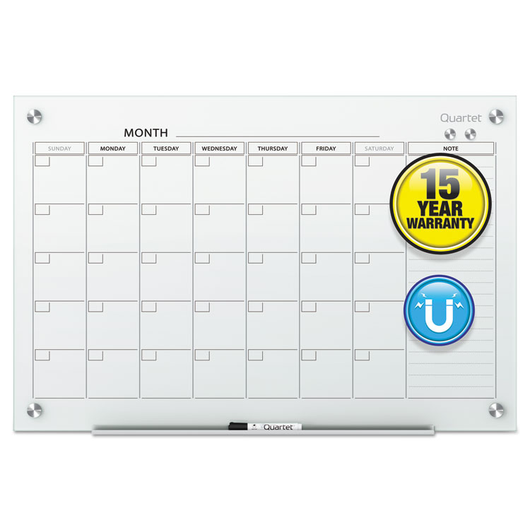 Picture of Infinity Magnetic Glass Calendar Board, 36 x 24