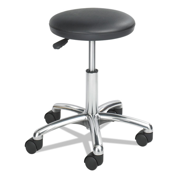 Picture of Lab Stool, Height Adjustable , 13-1/2 dia. x 21h, Black