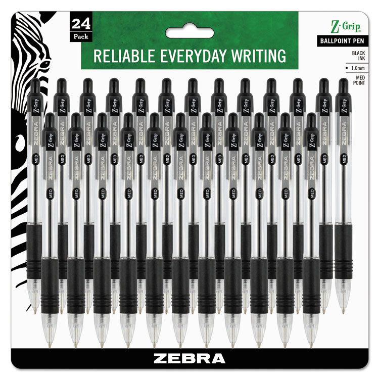 Picture of Z-Grip Retractable Ballpoint Pen, Black Ink, Medium, 24/Pack