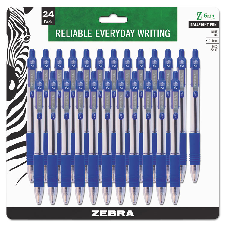 Picture of Z-Grip Retractable Ballpoint Pen, Blue Ink, Medium, 24/Pack
