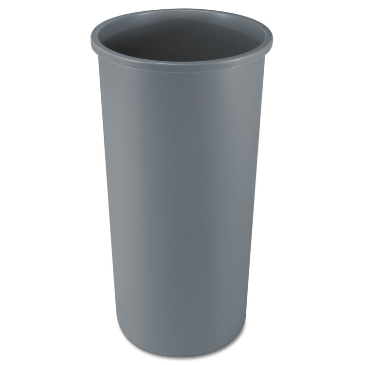 Picture of Rubbermaid® Untouchable Waste Container, Round, Plastic, 22gal, Gray (RCP354600GY)