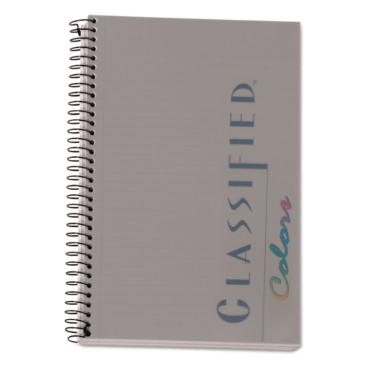 Picture of Classified Colors Notebook, Graphite Cover, 8 1/2 x 5 1/2, White, 100 Sheets