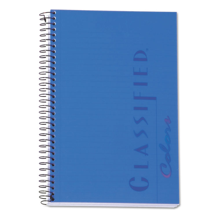 Picture of Classified Colors Notebook, Blue Cover, 8 1/2 x 5 1/2, White, 100 Sheets