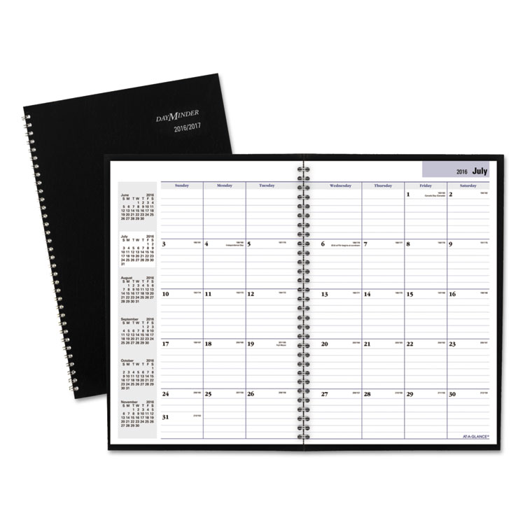 Picture of Academic Monthly Planner, 7 7/8 x 11 7/8, Black, 