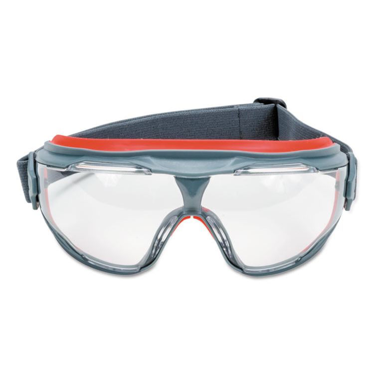 Picture of Gogglegear 500series Safety Goggles, Antifog, Red/black Frame, Clear Lens,10/ctn