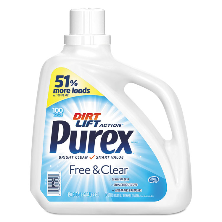 Free and Clear Liquid Laundry Detergent, Unscented, 150 oz Bottle