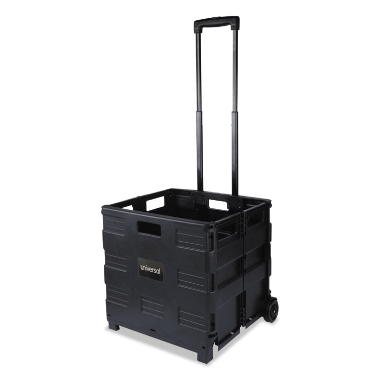 Picture of Collapsible Mobile Storage Crate, 18 1/4 X 15 X 18 1/4 To 39 3/8, Black