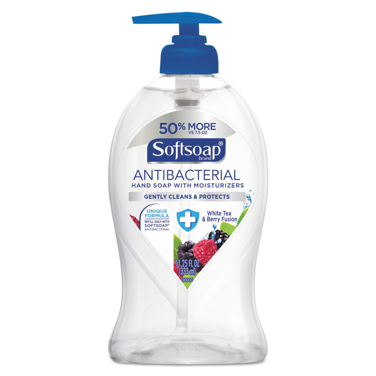 Picture of Antibacterial Hand Soap, White Tea & Berry Fusion, 11 1/4 Oz Pump Bottle, 6/ctn