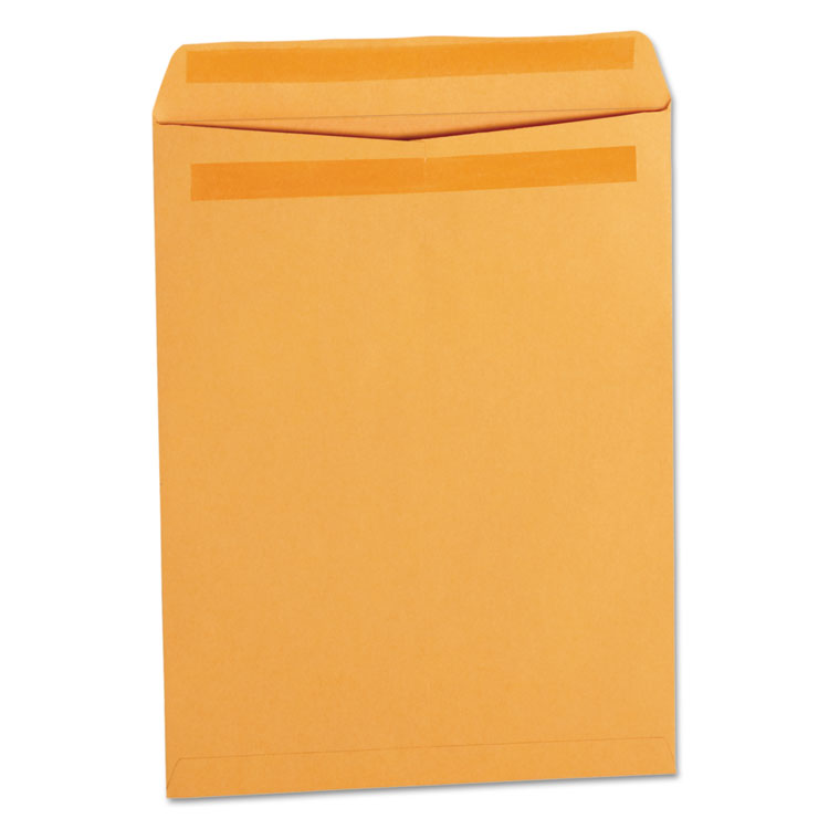 Picture of Self Stick File Style Envelope, 12 1/2 x 9 1/2, Brown, 250/Box