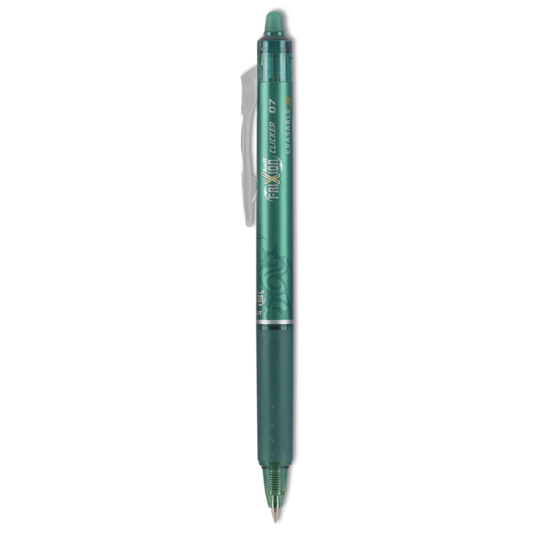 Picture of FriXion Clicker Erasable Gel Ink Retractable Pen, Green Ink, .7mm, Dozen
