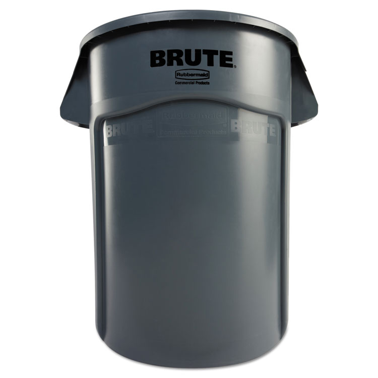 Picture of Rubbermaid® Commercial Brute Vented Trash Receptacle, Round, 44 gal, Gray (RCP264360GY)