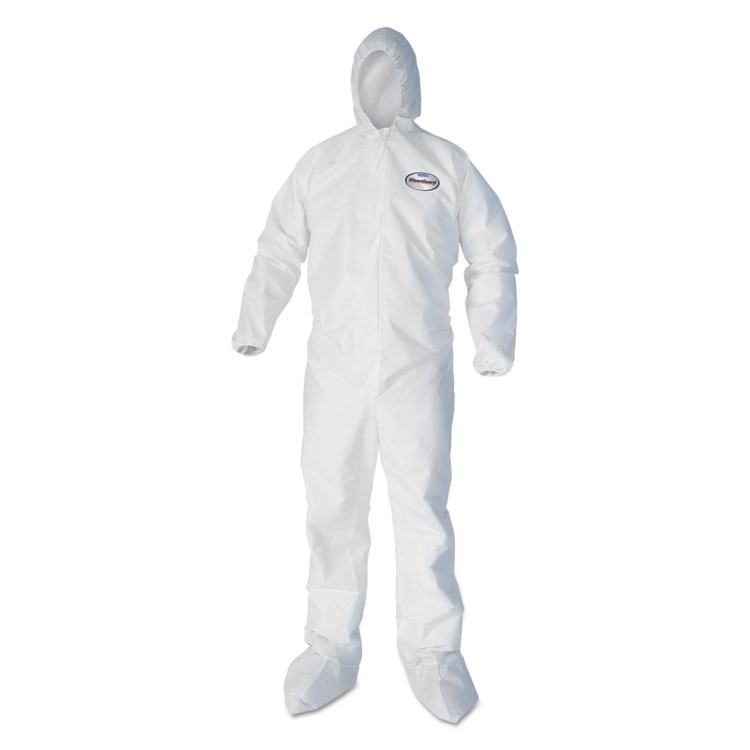 Picture of A40 Elastic-Cuff, Ankle, Hood and Boot Coveralls, X-Large, White, 25/Carton