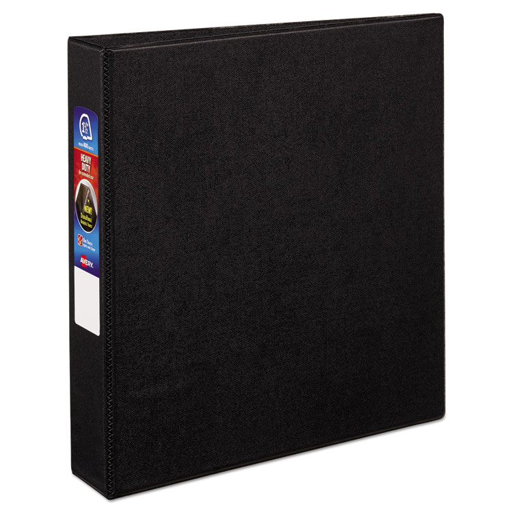 Picture of Heavy-Duty Binder with One Touch EZD Rings, 11 x 8 1/2, 1 1/2" Capacity, Black