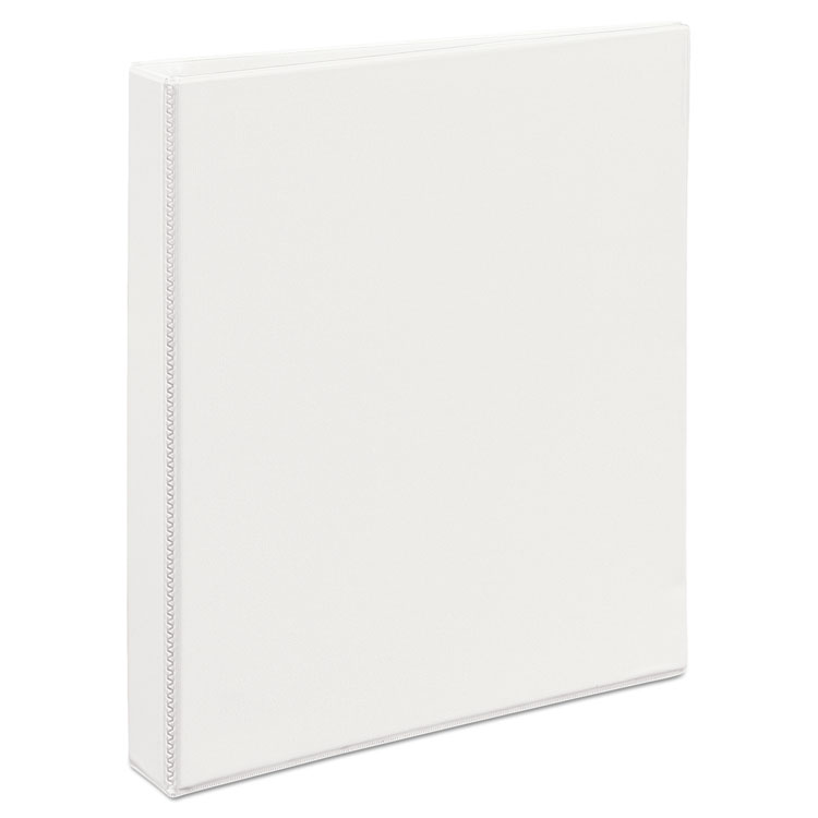 Picture of Heavy-Duty View Binder w/Locking 1-Touch EZD Rings, 1" Cap, White