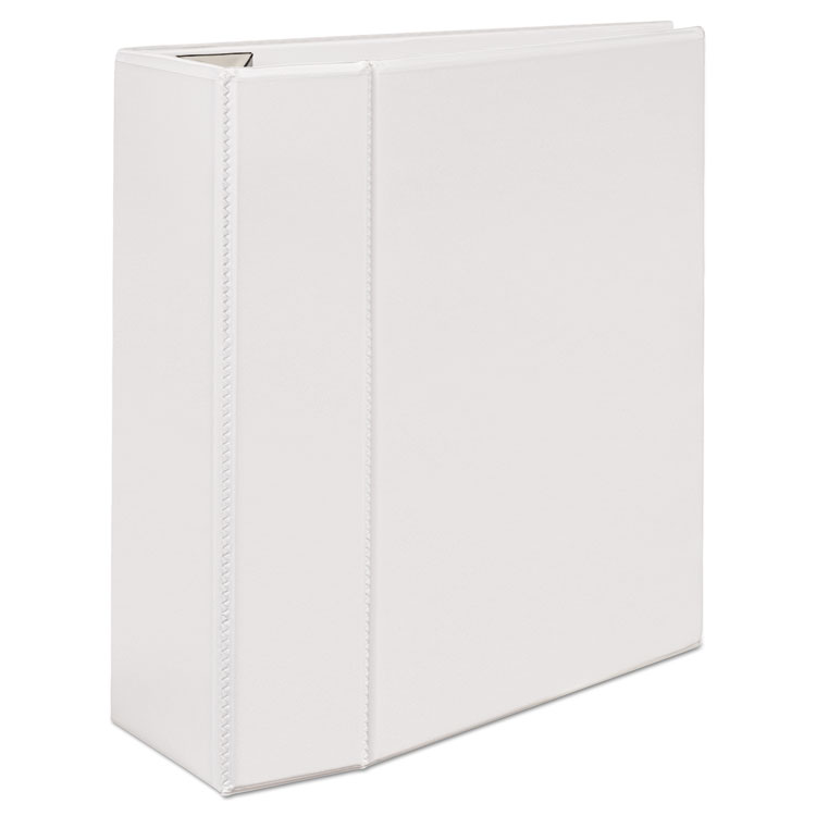 Picture of Heavy-Duty View Binder w/Locking 1-Touch EZD Rings, 5" Cap, White